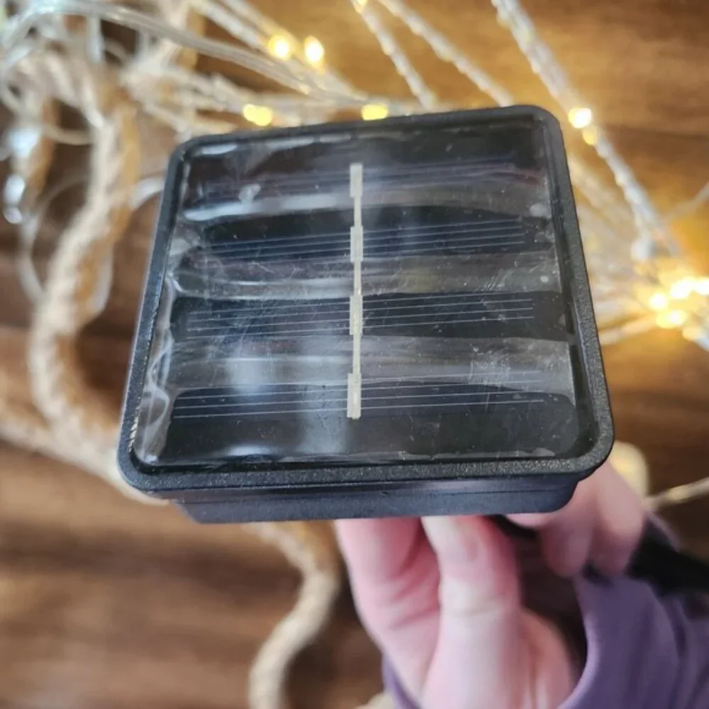 Solar Powered Rope Lights Outdoor Garden Patio‎ String Lights and hanging star